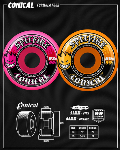 Spitfire F4 Conical Full Pink Flame 99du: 53MM