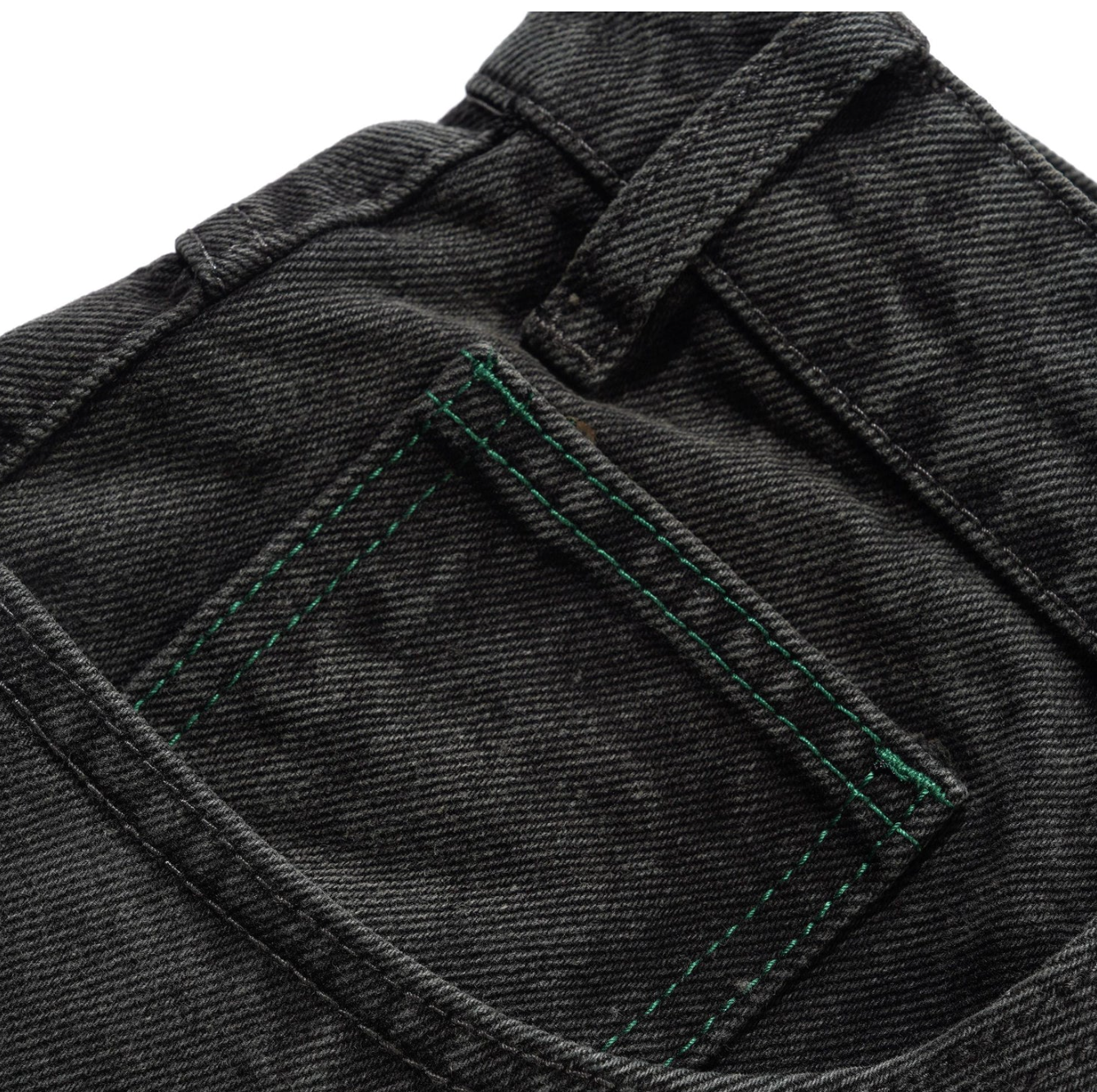 Butter Garage Denim Shorts: Faded Black