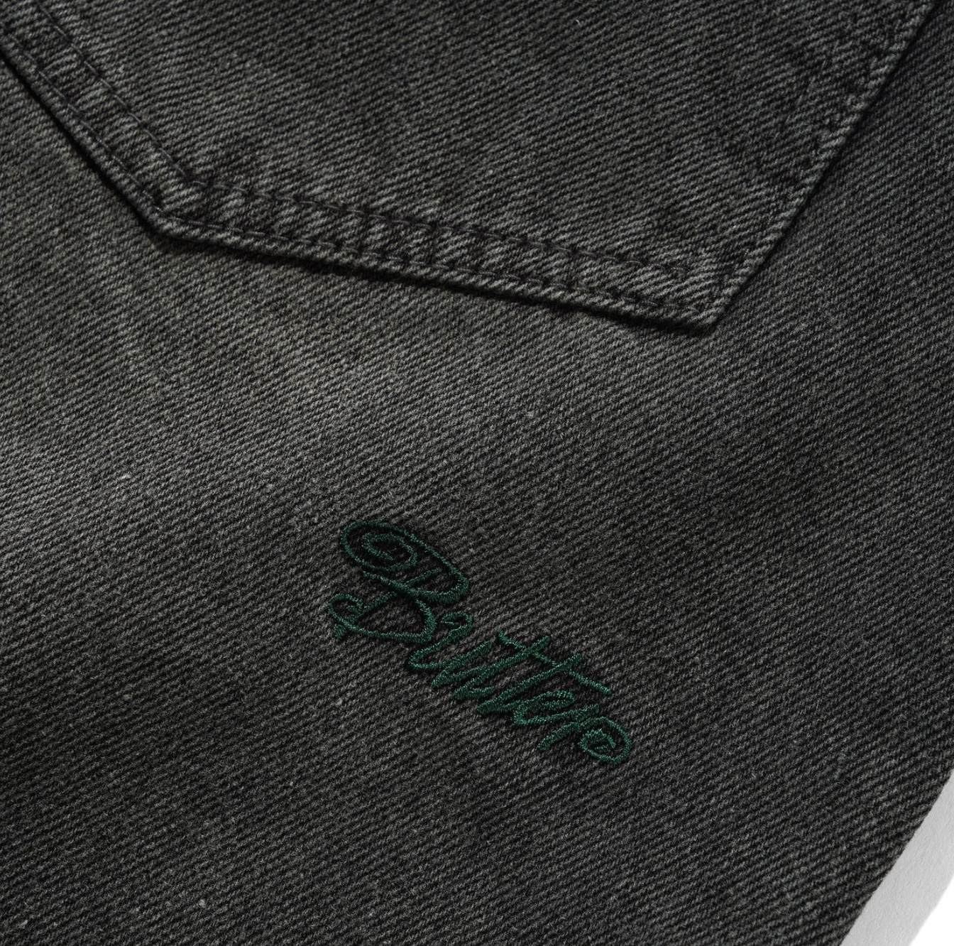 Butter Garage Denim Shorts: Faded Black