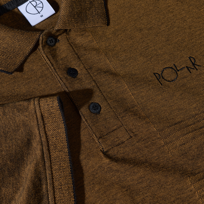 Polar Surf Polo Shirt Pique: Black/Caramel