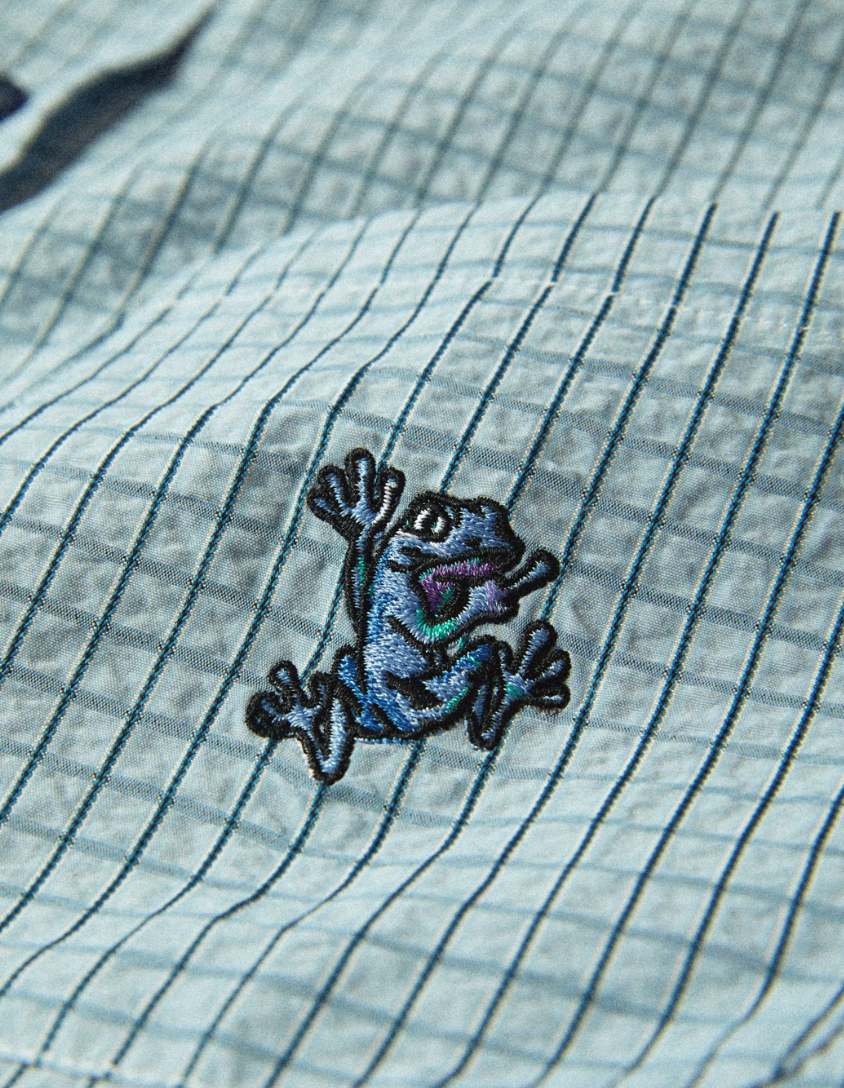 Huf Stuck On You S/S Plaid Shirt Ice Blue