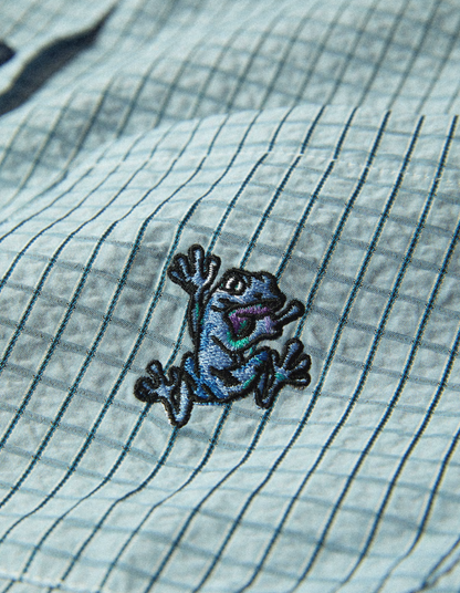 Huf Stuck On You S/S Plaid Shirt Ice Blue