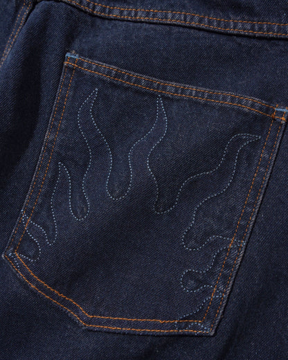 Butter Solar Fade Denim Jeans: Tinted Dark Indigo
