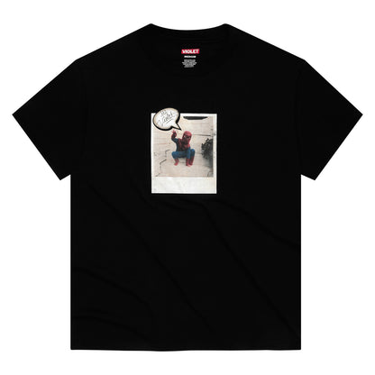 Violet Spiderman Polaroid Tee Black