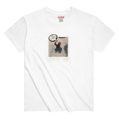 Violet Spiderman Polaroid Tee White