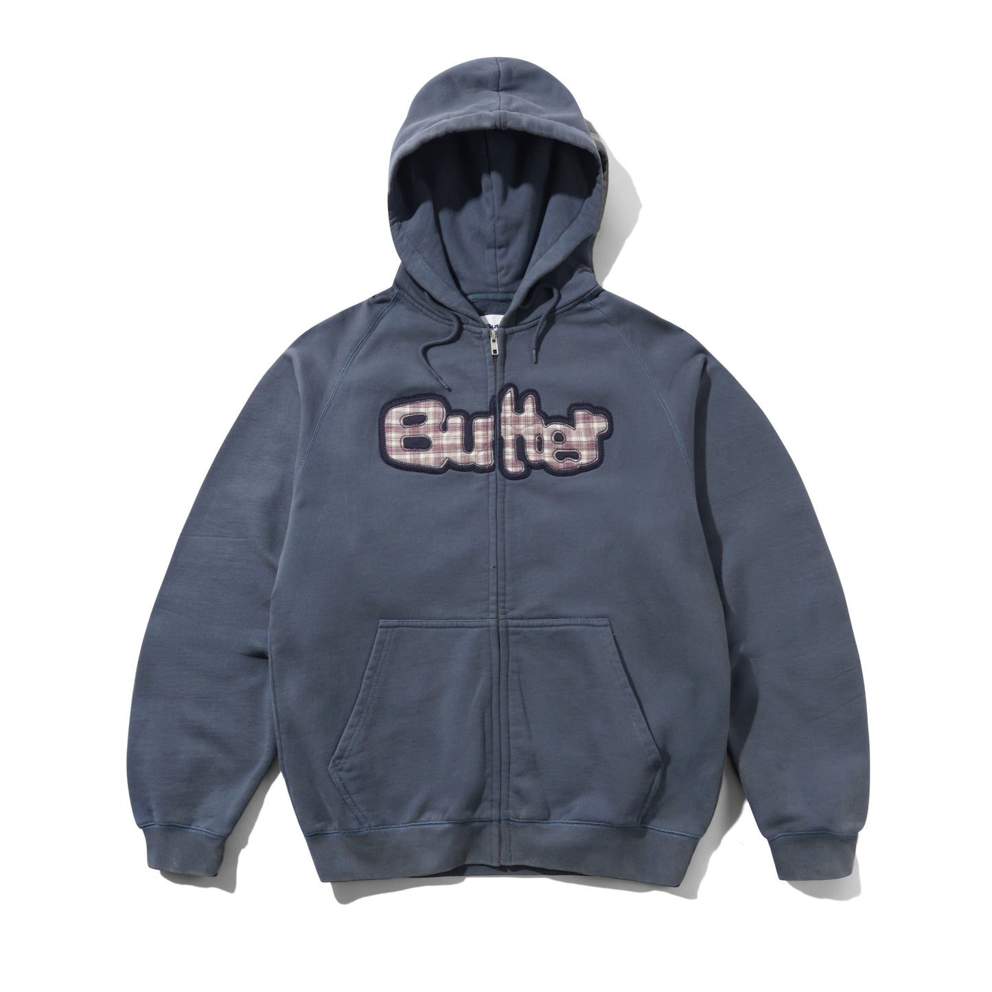 Butter Stretch Zip-Thru Hood Washed Navy