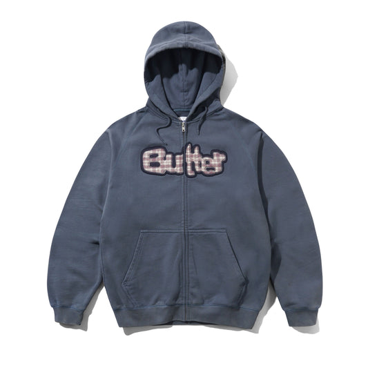Butter Stretch Zip-Thru Hood Washed Navy