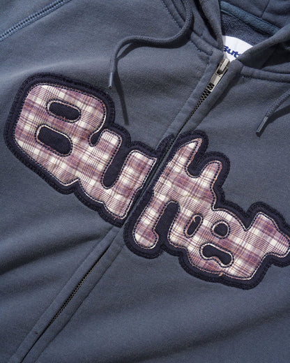 Butter Stretch Zip-Thru Hood Washed Navy