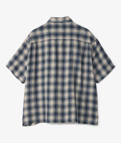 Stüssy Liam Short Sleeve Plaid Shirt Blue