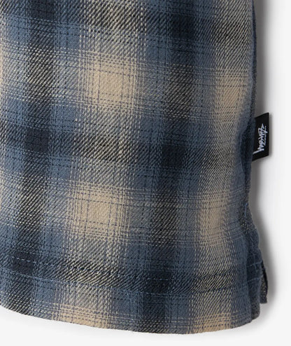 Stüssy Liam Short Sleeve Plaid Shirt Blue