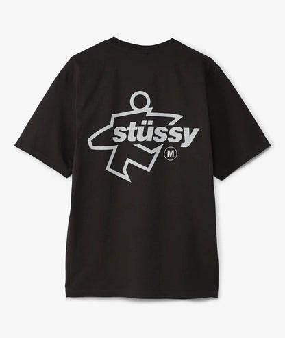 Stüssy Surf Size Pig. Dyed Tee: Faded Black