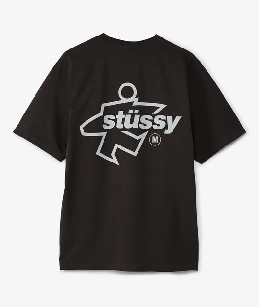 Stüssy Surf Size Pig. Dyed Tee: Faded Black