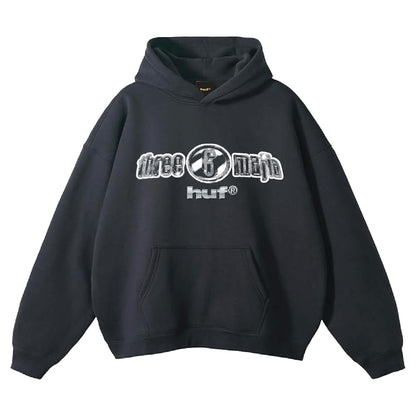 Huf X Three 6 Mafia Heavyweight Hoodie Black