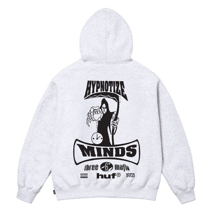 Huf X Three 6 Mafia Memphis Hoodie Heather Grey