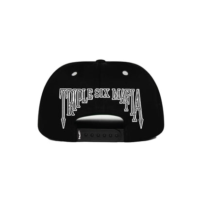 Huf X Three 6 Mafia Snapback Black