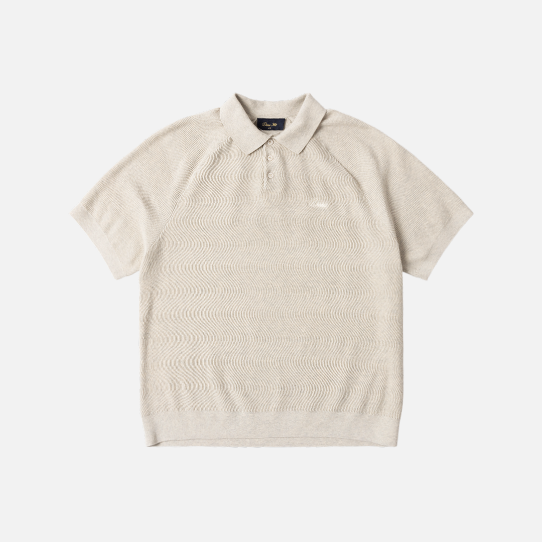 Dime Cable Knit Polo Oatmeal