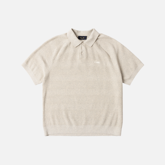 Dime Cable Knit Polo Oatmeal