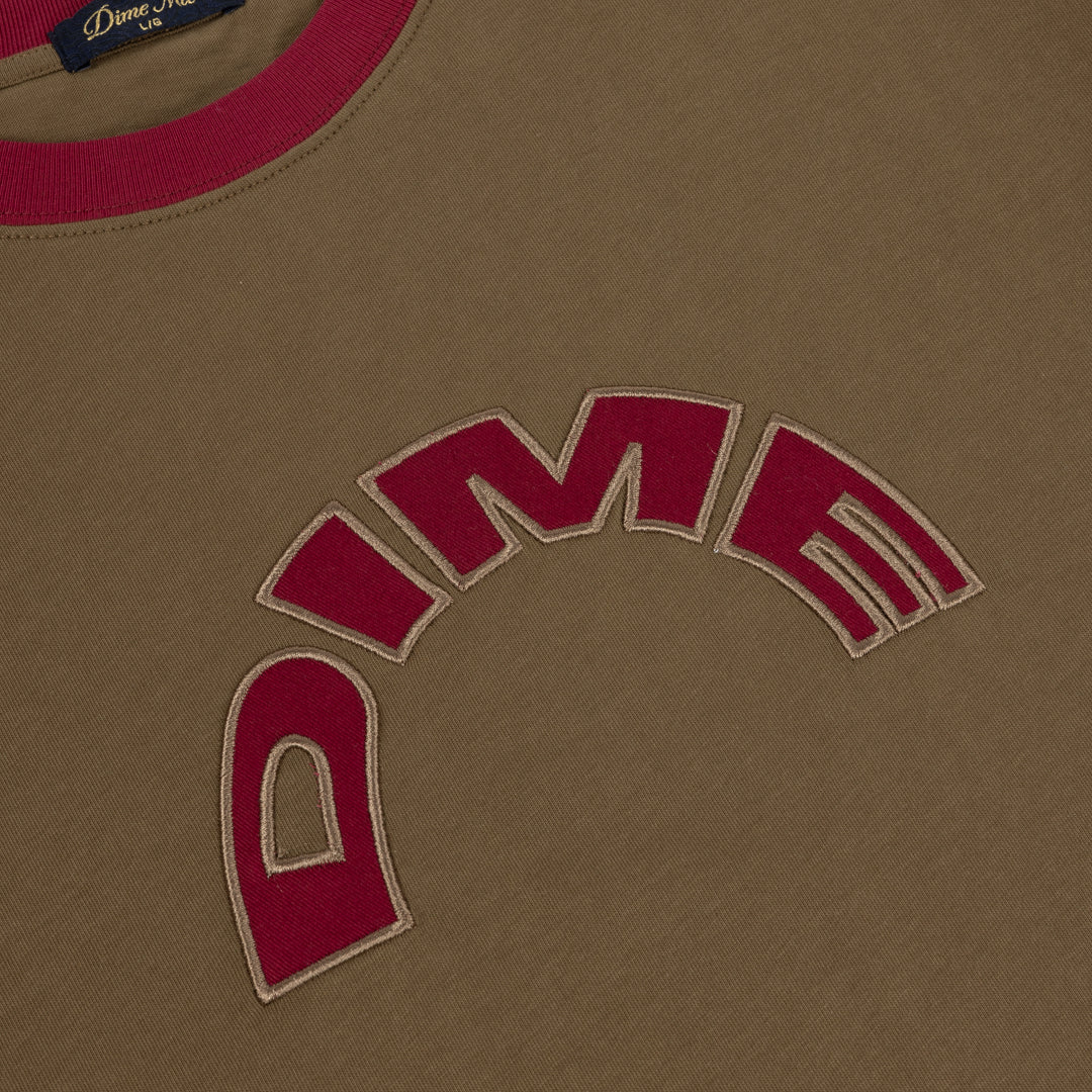 Dime Arch Ringer Tee Brown
