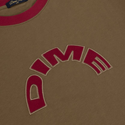 Dime Arch Ringer Tee Brown