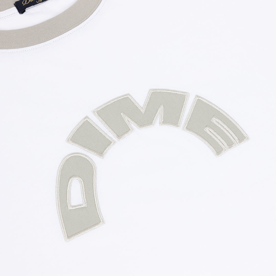 Dime Arch Ringer Tee White