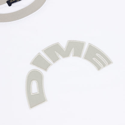 Dime Arch Ringer Tee White
