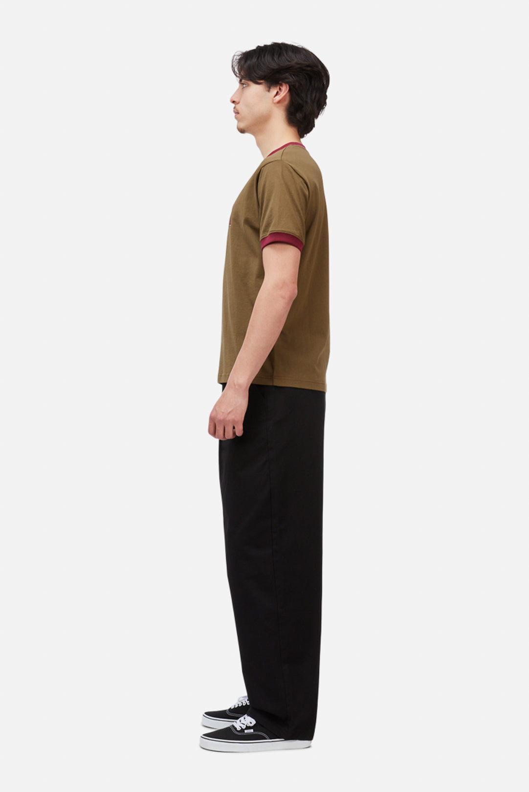 Dime Arch Ringer Tee Brown