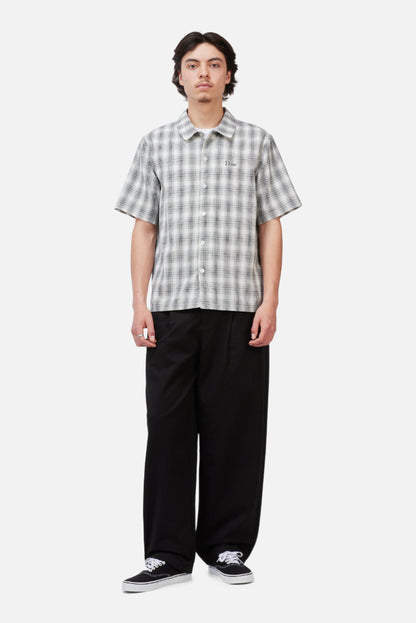 Dime Plaid Button up Shirt Gray