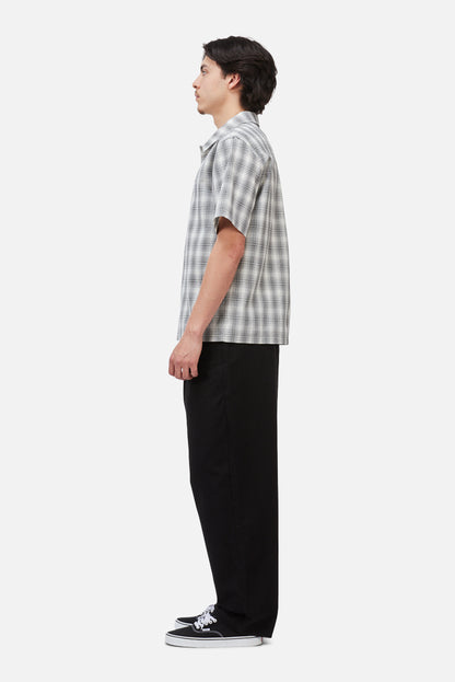 Dime Plaid Button up Shirt Gray