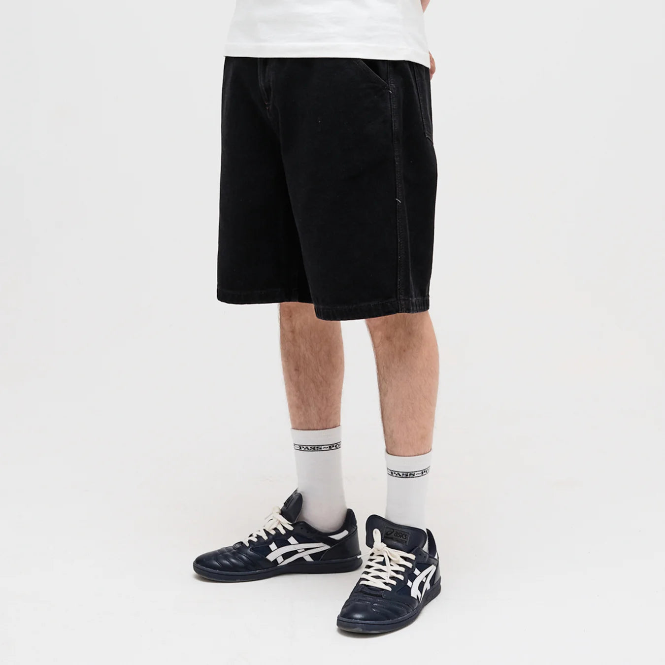 Pass-Port Workers Club Jean Short R47: Washed Black