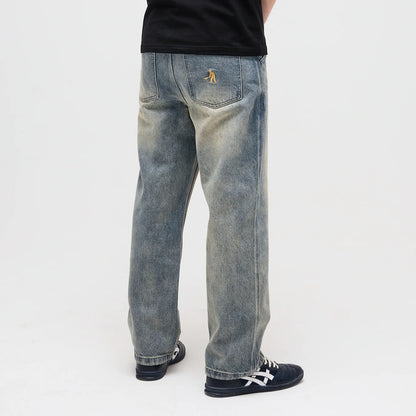 Pass-Port Workers Club Straight Leg Jean: Faded Wash Grey