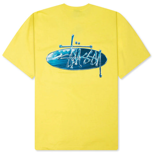 Stüssy Wave Oval Tee: Lemon