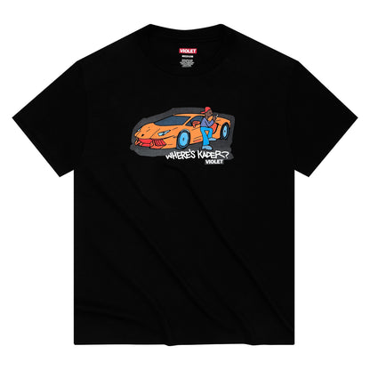 Violet "Where's Kader" Tee Black