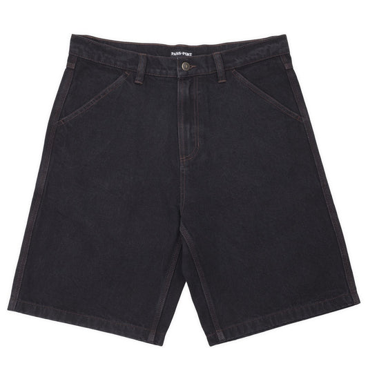 Pass-Port Workers Club Jean Short R47: Washed Black