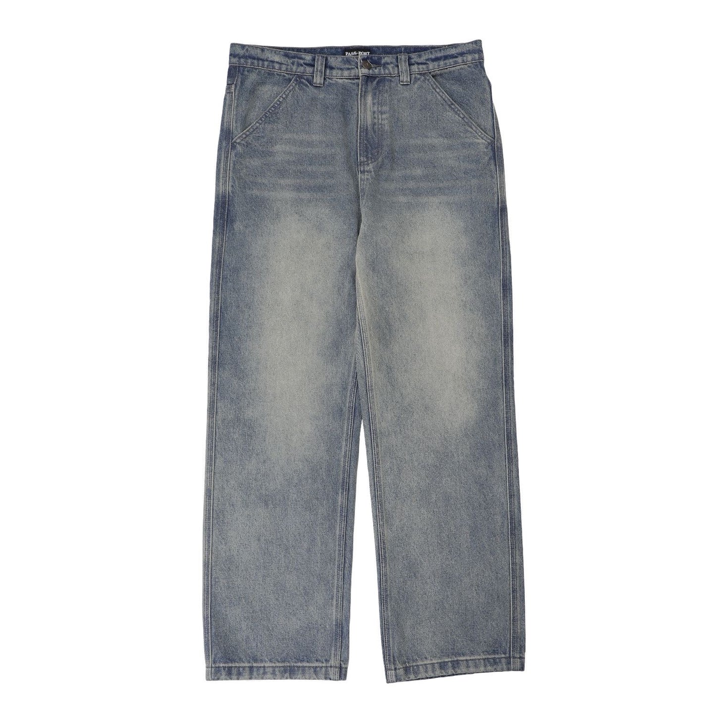 Pass-Port Workers Club Straight Leg Jean: Faded Wash Grey