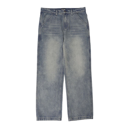 Pass-Port Workers Club Straight Leg Jean: Faded Wash Grey