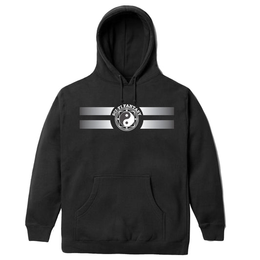 Sci-Fi Fantasy Yin Yang Hooded Fleece Black