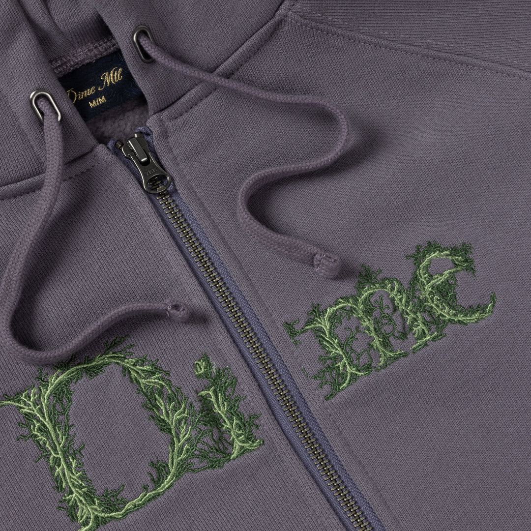 Dime Classic Veins Zip Hoodie Charcoal Grape