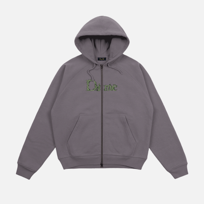 Dime Classic Veins Zip Hoodie Charcoal Grape