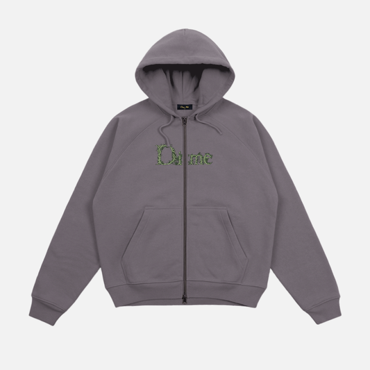 Dime Classic Veins Zip Hoodie Charcoal Grape