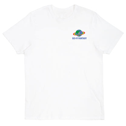 Sci-Fi Fantasy Zen Meditation Tee White
