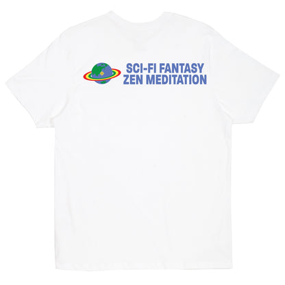 Sci-Fi Fantasy Zen Meditation Tee White