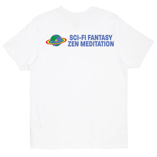 Sci-Fi Fantasy Zen Meditation Tee White