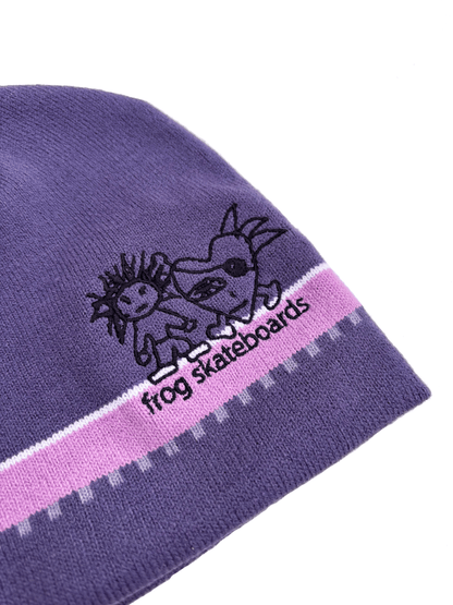 Frog Pirate Beanie Purple