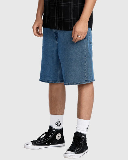 Volcom Billow Denim Short 22": Deep River Blues