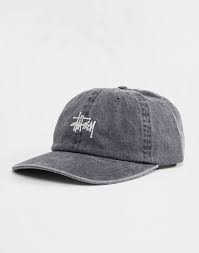 Stüssy Basic Washed Low Pro Cap: Charcoal