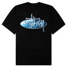 Stüssy Wave Oval Tee: Black