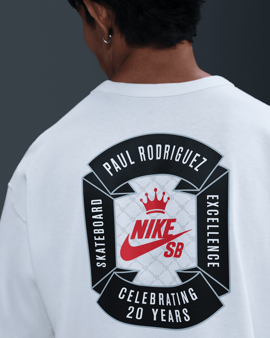 Nike SB Paul Rodriguez Men's Max90 Skate Tee White