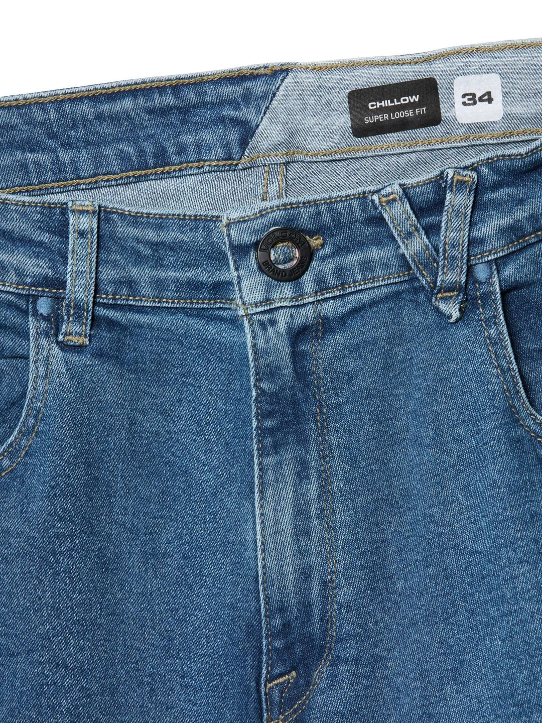 Volcom Chillow Denim Jeans: Deep River Blues