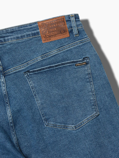 Volcom Chillow Denim Jeans: Deep River Blues