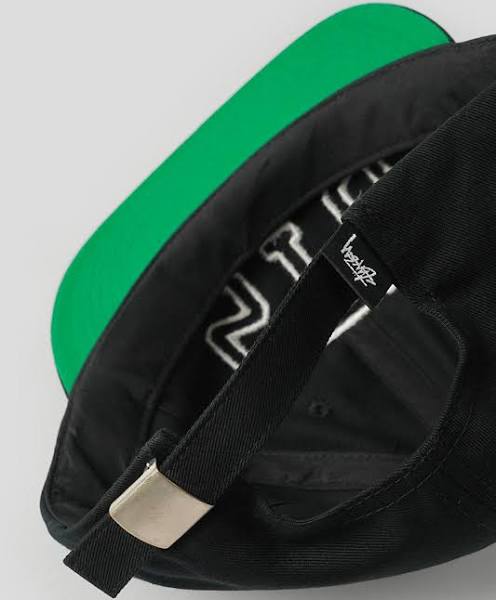 Stüssy Arch Strapback Cap: Shadow Black